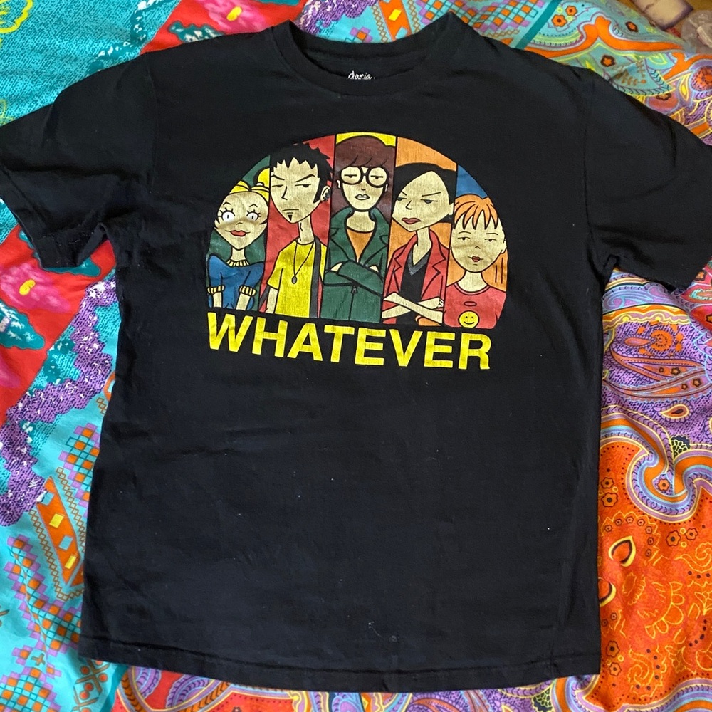 MTV Black Tee with Colorful Characters